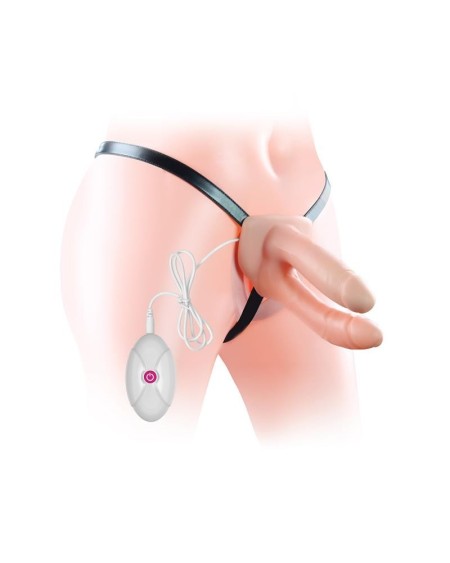 double hollow dildo strap on vibrant