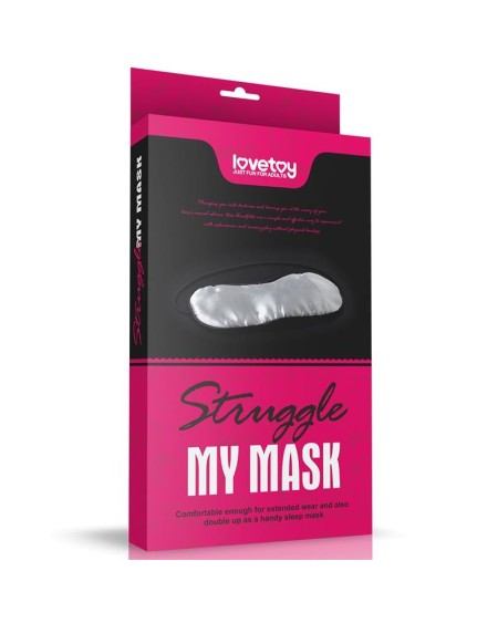 blindfold silver and noir with elastic