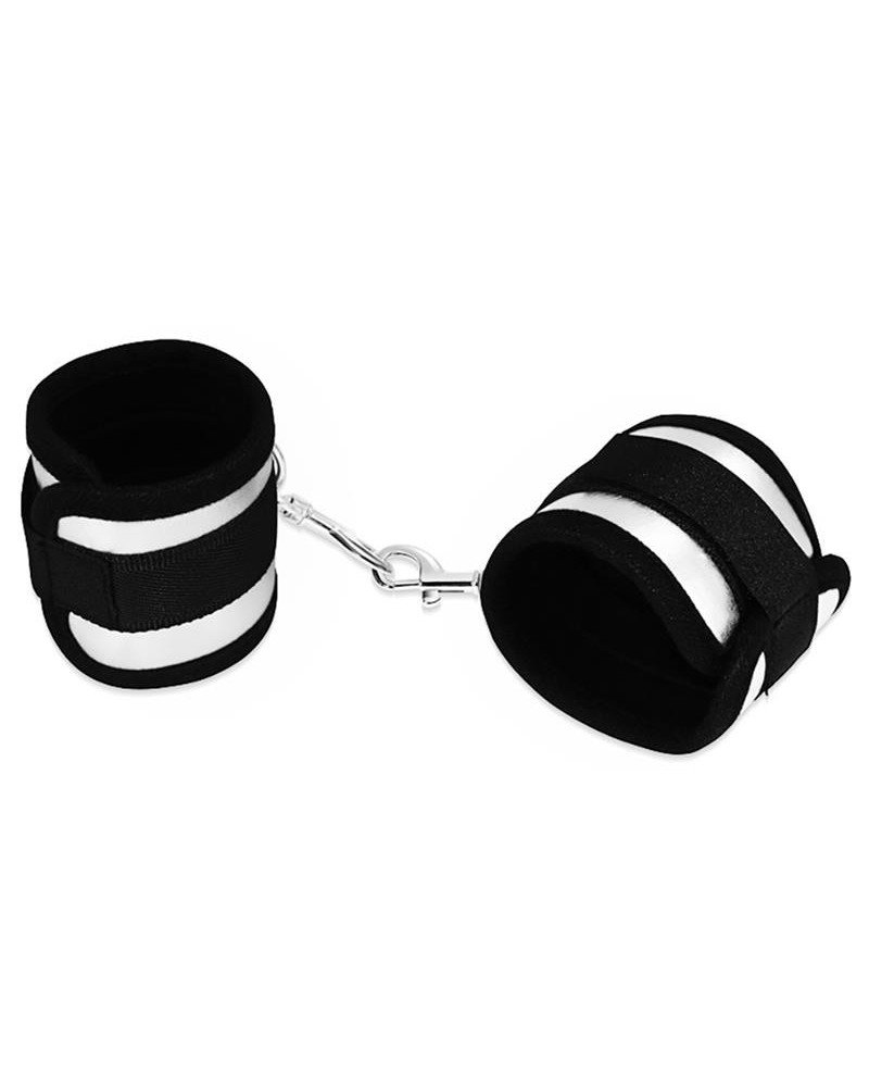 velcro handcuffs noir and silver