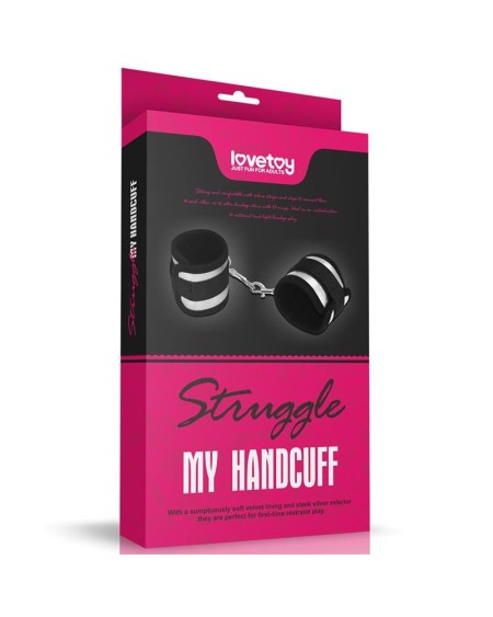 velcro handcuffs noir and silver