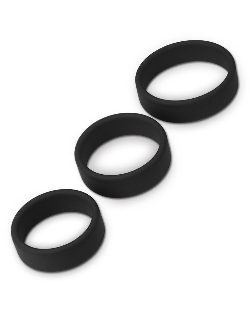 pack of 3 penis ring power ring noir