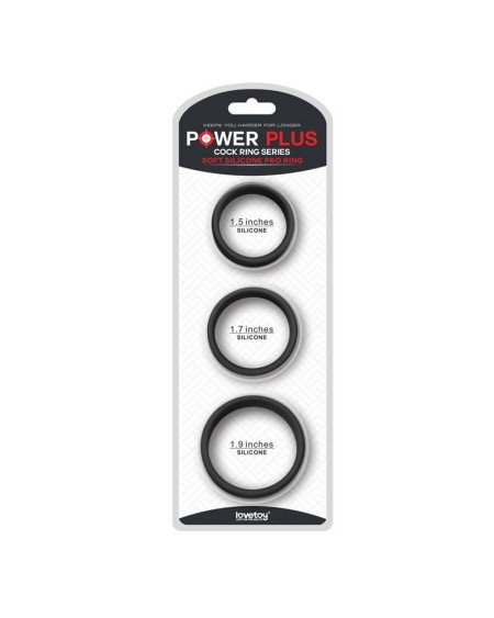 pack of 3 penis ring power ring noir