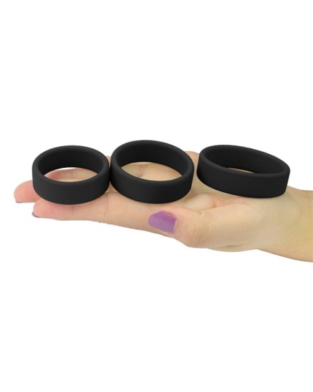 pack of 3 penis ring power ring noir