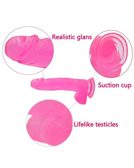 dildo jelly studs 8 rose