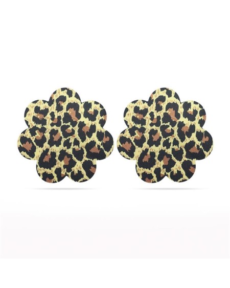 pack nipple covers flower and heart leopard