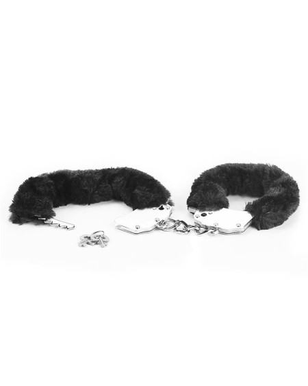furry metal handcuffs noir