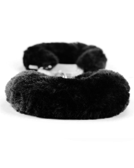 furry metal handcuffs noir