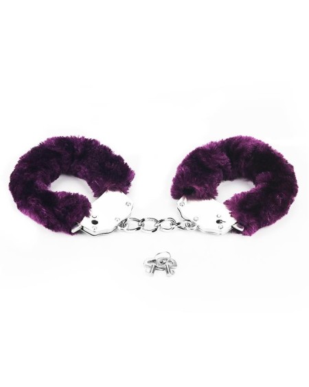 furry metal handcuffs violet