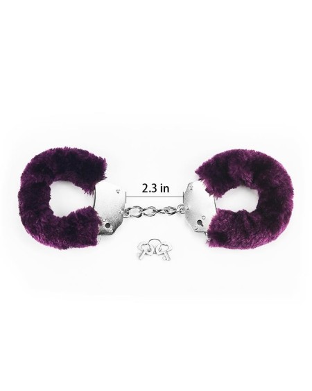 furry metal handcuffs violet