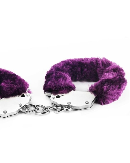 furry metal handcuffs violet