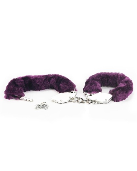 furry metal handcuffs violet