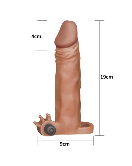 penis sleeve with vibration add 2 pleasure x-tender brown