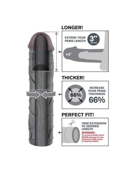 fantasy x-tensions mega 7,6 cm extension - noir