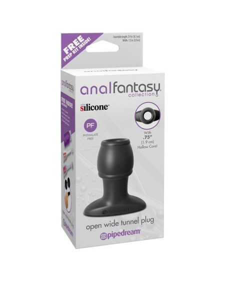 open wide tunnel butt plug noir