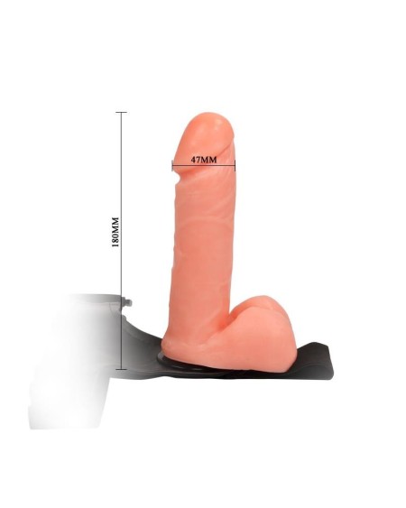 strap-on with dildo and testicles 17.5 cm
