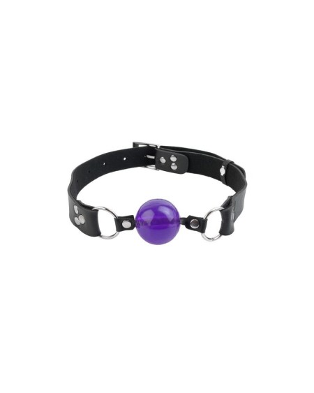 penis shaped ball gag violet