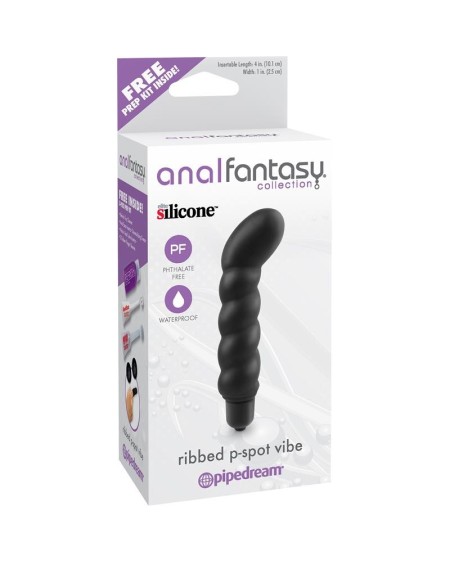 prostate stimulator ribbed p-spot vibe noir