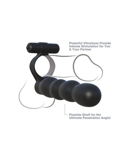 fantasy c-ringz posable partner double penetrator noir