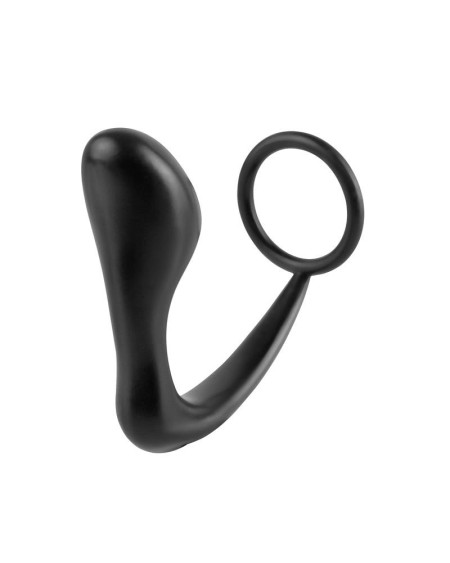 butt plug with penis ring ass-gasm noir