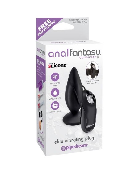 vibrant butt plug with remote noir