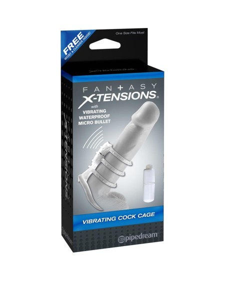 fantasy x-tensions vibrant cock cage - clear