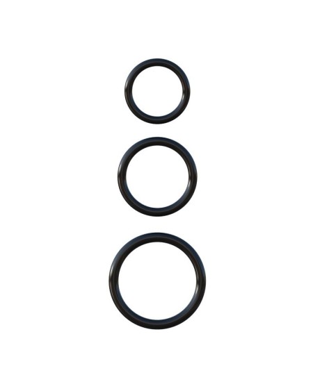 fantasy c-ringz silicone 3-ring stamina set noir