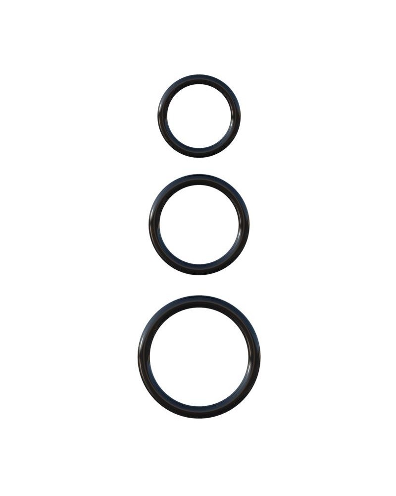 fantasy c-ringz silicone 3-ring stamina set noir
