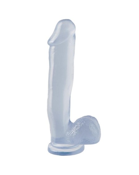 dildo and testicles with ventouse cup 30.5cm clear