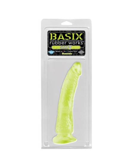 dildo slim 17,78 cm glow in the dark