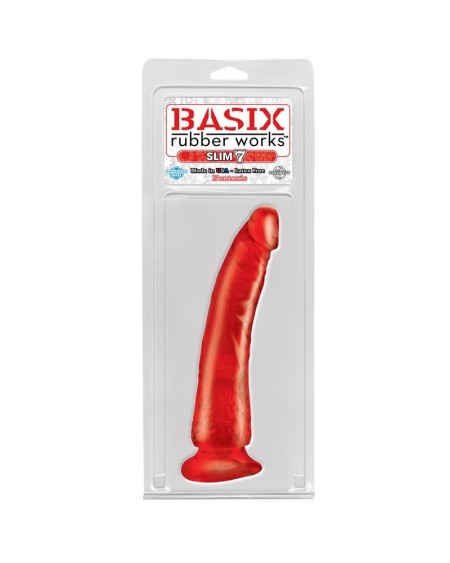 dildo slim 17,78 cm red
