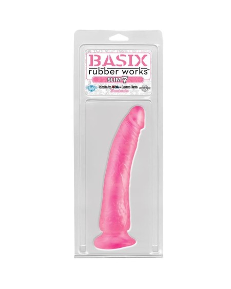 dildo slim 17,78 cm rose