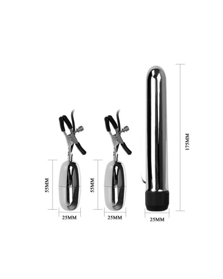 baile vibrant bullet and nipple clamps with vibration set turbo