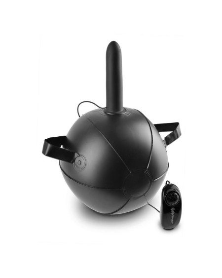 king cock vibrant mini sex ball with 7 dildo - brown