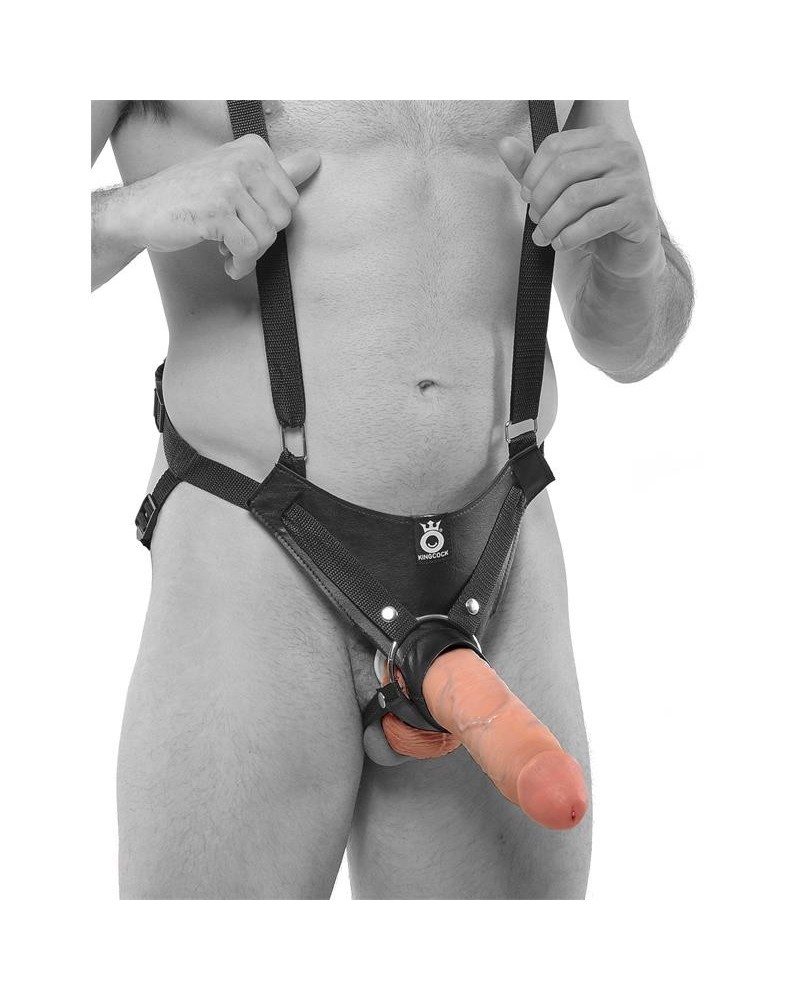suspender strap-on with hollow dildo 10