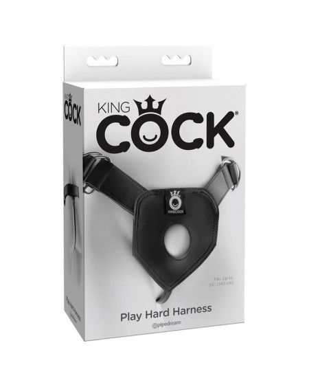 king cock play rigide harness-black