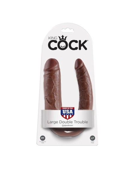 king cock double penetrator cock large - brown