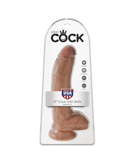 reaslitic dildo with testicles 9 tan