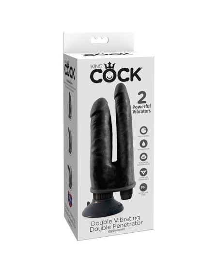 king cock double vibrant double penetrator 8 - noir