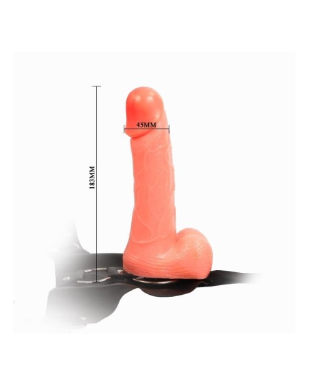 strap-on with dildo and testicles chair 18,3 cm
