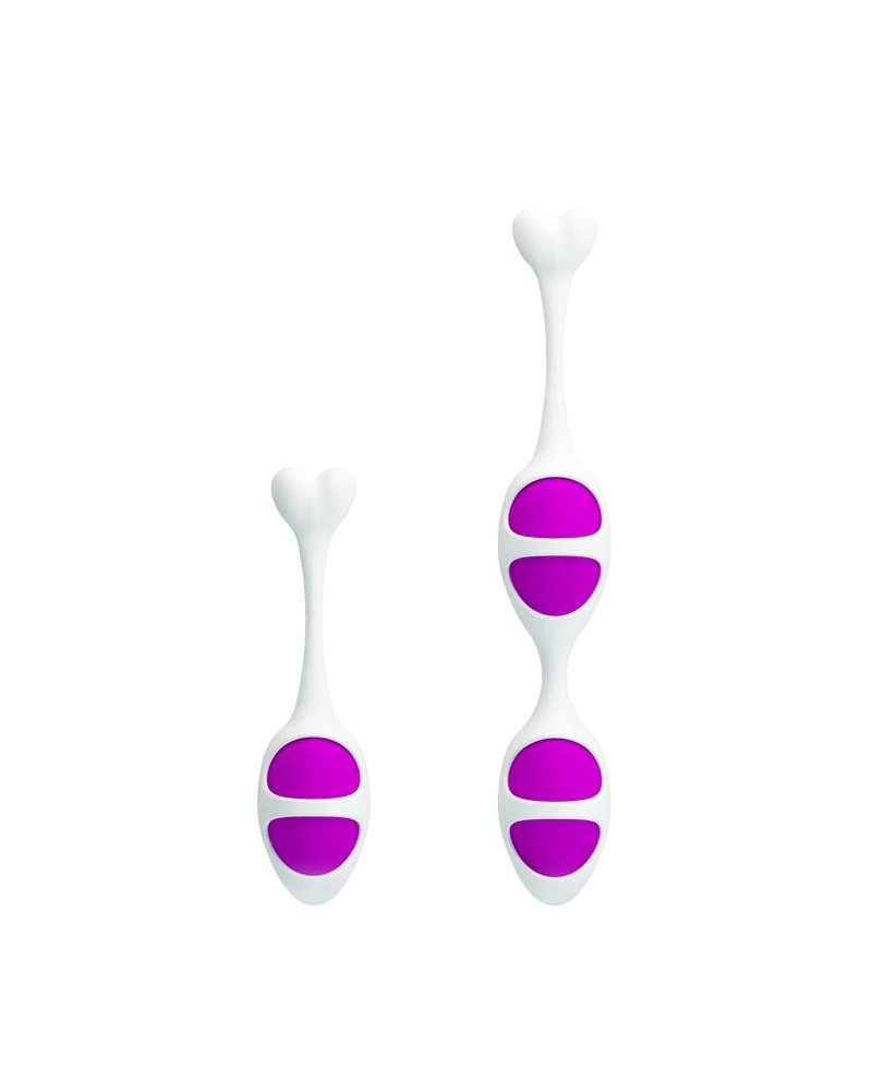 pretty love oval shaped kegel balls violet