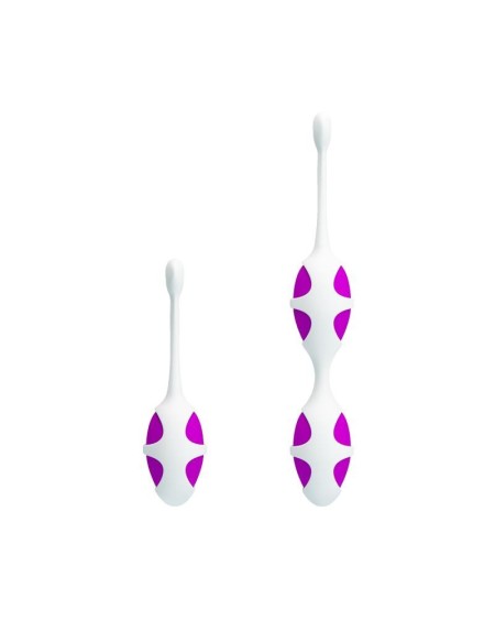 pretty love oval shaped kegel balls violet
