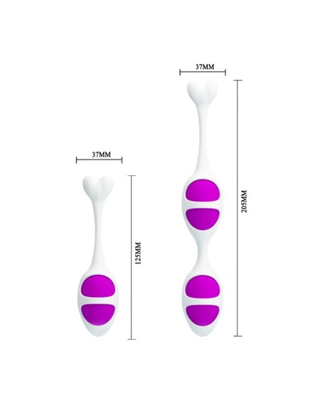 pretty love oval shaped kegel balls violet