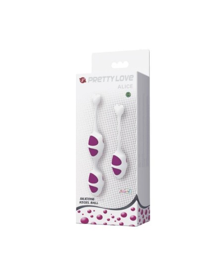 pretty love oval shaped kegel balls violet