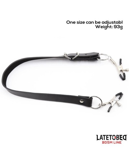 leg bondage strap with clitoris clamps