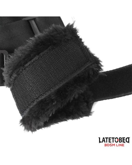 long velvet bed bondage restraints adjustable