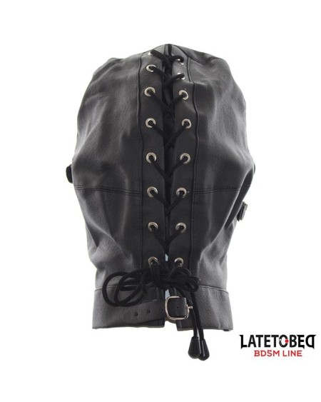 slave hood with eye mask breathable gag ball and mouth adjustable