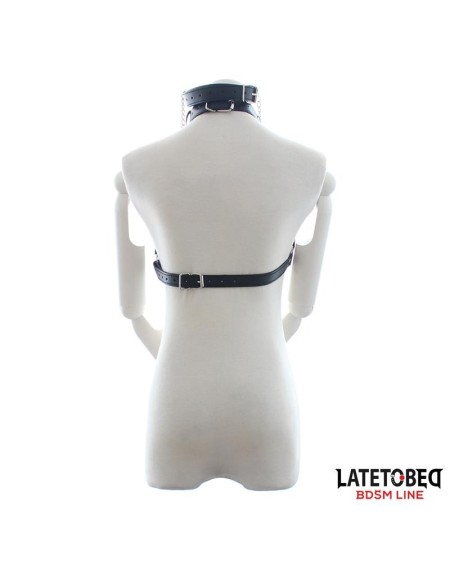 bondage strap bra with gag and nipple clamps