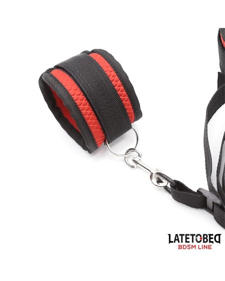 bed eestraint set with blindfold adjustable cuffs