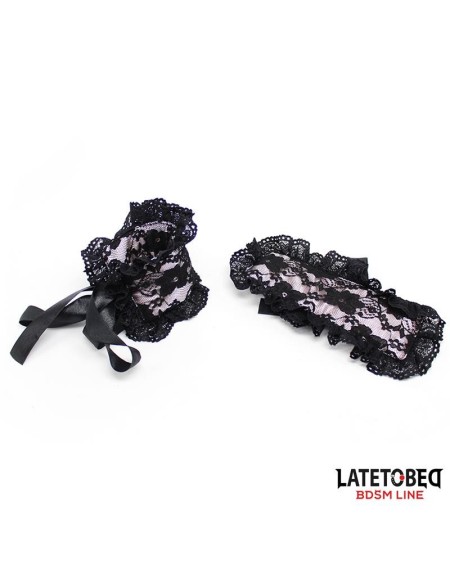 2 piece set lace lindfold and handcuffs