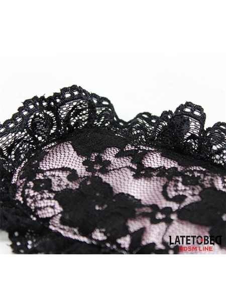 2 piece set lace lindfold and handcuffs